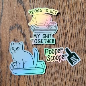 Cats keep my shit together sticker // planner stickers